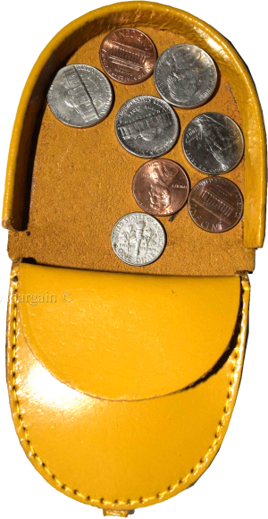 Lot of 2 New Camel Leather change purse Coin case Coin holder change case - Image 8
