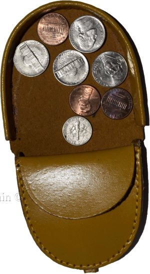 Lot of 2 New Camel Leather change purse Coin case Coin holder change case - Image 9