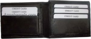 Lot of 2 New Men's Soft Leather Brown billfold Wallet 9 Credit ATM Card 2 ID New - Image 5