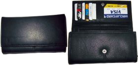 Lot of 2 New Woman's Leather checkbook wallet 6 Credit card 7 Bill pockets BNWT