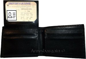 Lot of 2 New Woven Printed Leather man's bi fold wallet 6 cards ID new Wallet - Image 11