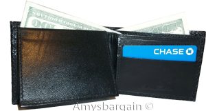 Lot of 2 New Woven Printed Leather man's bi fold wallet 6 cards ID new Wallet - Image 4