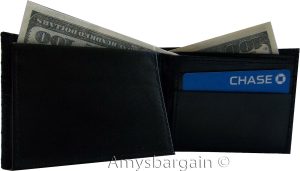 Lot of 2 New Woven Printed Leather man's bi fold wallet 6 cards ID new Wallet - Image 5
