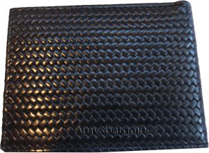 Lot of 2 New Woven Printed Leather man's bi fold wallet 6 cards ID new Wallet - Image 8
