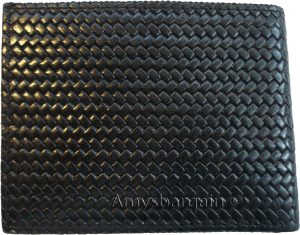 Lot of 2 New Woven Printed Leather man's bi fold wallet 6 cards ID new Wallet - Image 9