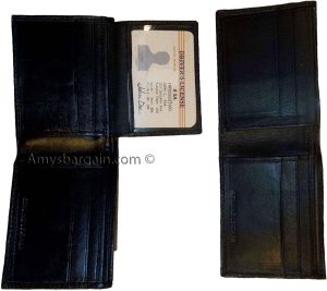 Lot of 2 New man's skinny leather Bi-fold wallet 6 bank card holder 2 bill slots - Image 6