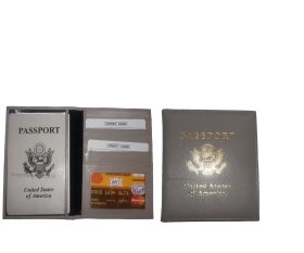 Lot of 2 USA leather passport cover wallet credit card id passport case brnd new