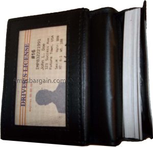 Lot of 2 women men's Leather Business Credit Card ID card Holder Sixty cards #1 - Image 9