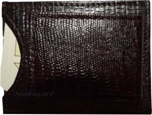 Lot of 3 Brown Lizard skin printed leather money clip, unbranded money Clip New - Image 3