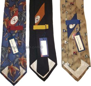 Lot of 3 Men's tie Cutter and Buck Designer Silk Men's Neck Wear Made in USA L3 - Image 3
