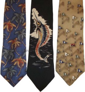 Lot of 3 Men's tie Cutter and Buck Designer Silk Men's Neck Wear Made in USA L3 - Image 5
