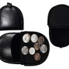 Lot of 3 New Black Leather change purse, Coin case, Coin holder, change case