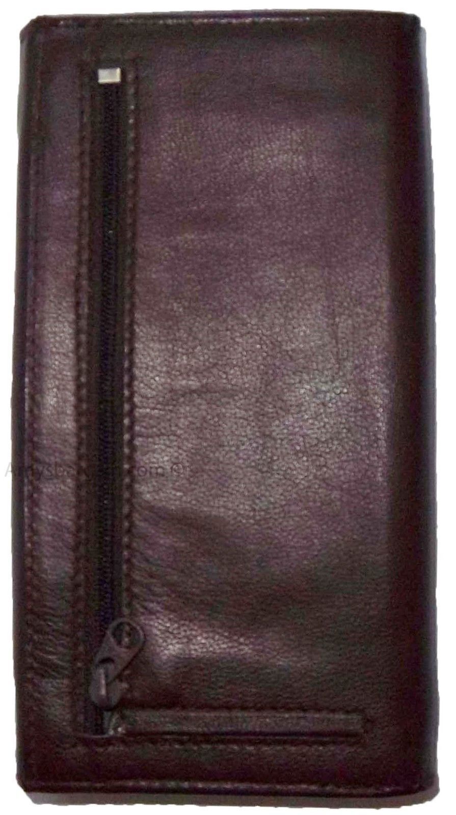 Lot of 3 Woman's Leather checkbook wallet 6 Credit card ID 7 Bill pockets BR New - Image 9