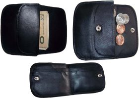 Lot of 3 Women’s Soft Leather Wallet, 2 Black Change purse coin wallet Brand New