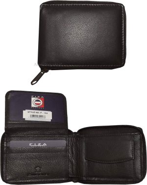 Lot of 3 Zip around FIZA NY leather men's wallet Brown Bi-fold wallet 6 card BN - Image 7