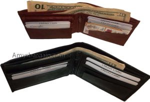 Lot of 4 Bifold Leather Man’s wallet 10 Card 3 bill slots 2 IDs change purse BN - Image 3