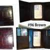 Lot of 4 Italian Style Crocodile Printed Leather Man's Brown Trifold wallet new