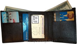 Lot of 4 Italian Style Crocodile Printed Leather Man's Brown Trifold wallet new - Image 8