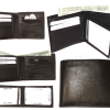 Lot of 4 Man's Bifold 2-in-1 Leather Wallet 9 Card Slot 3 ID 3 Bill slots wallet