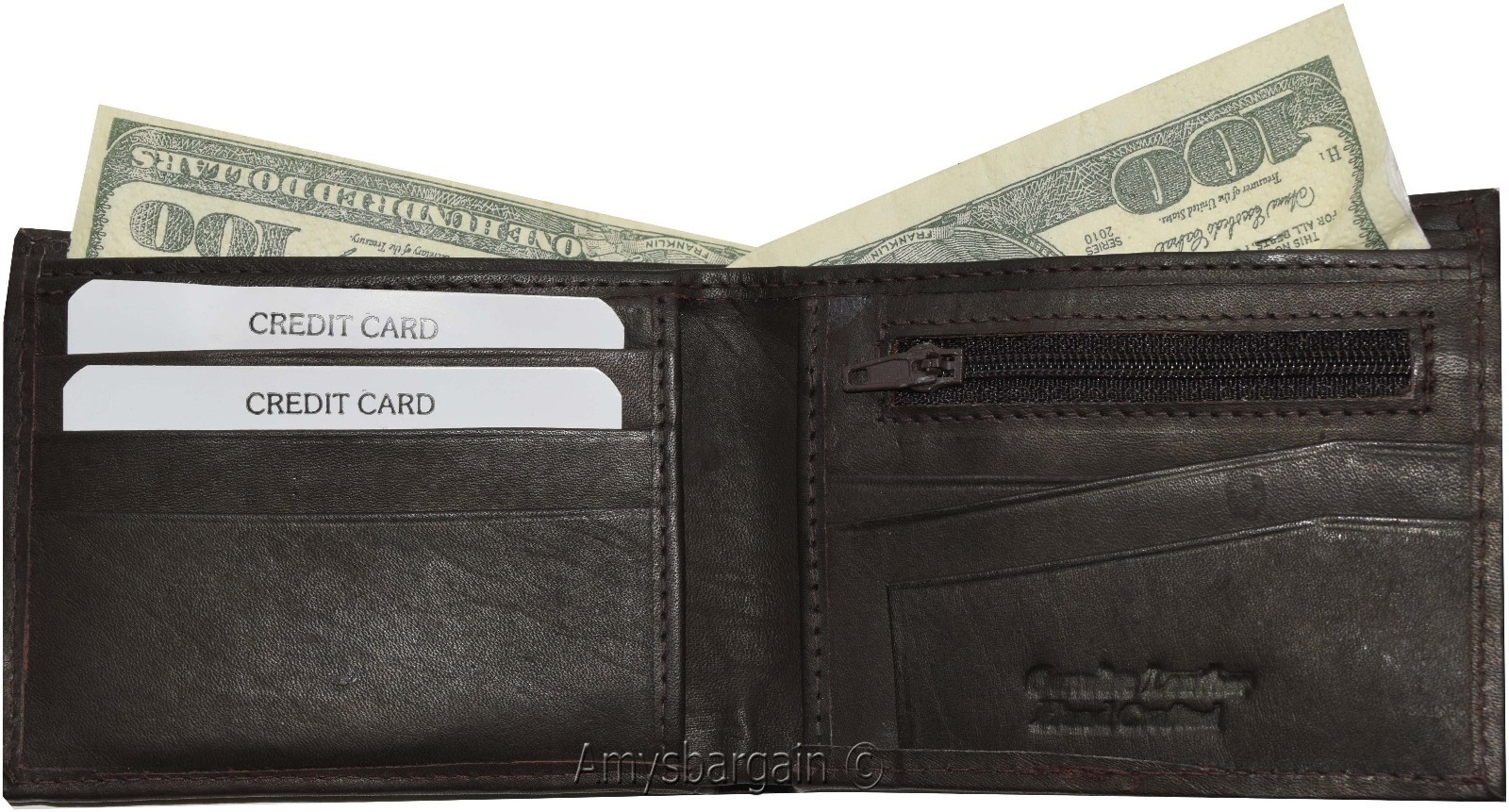 Lot of 4 Man's Bifold 2-in-1 Leather Wallet 9 Card Slot 3 ID 3 Bill slots wallet - Image 12
