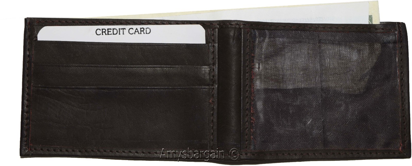 Lot of 4 Man's Bifold 2-in-1 Leather Wallet 9 Card Slot 3 ID 3 Bill slots wallet - Image 13