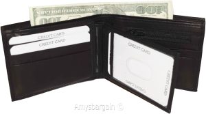 Lot of 4 Man's Bifold 2-in-1 Leather Wallet 9 Card Slot 3 ID 3 Bill slots wallet - Image 3