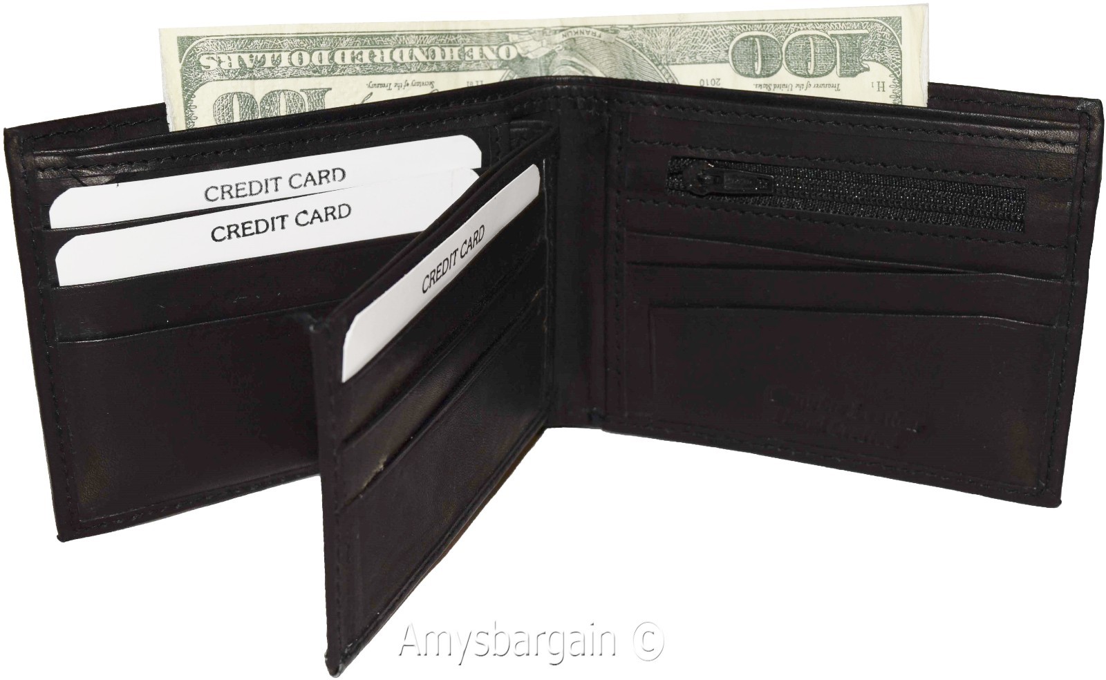 Lot of 4 Man's Bifold 2-in-1 Leather Wallet 9 Card Slot 3 ID 3 Bill slots wallet - Image 4