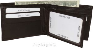 Lot of 4 Man's Bifold 2-in-1 Leather Wallet 9 Card Slot 3 ID 3 Bill slots wallet - Image 6