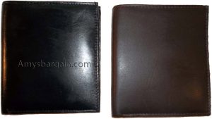 Lot of 4 Men's wallet Genuine Leather Hipster bifold Black brown billfold wallet - Image 3