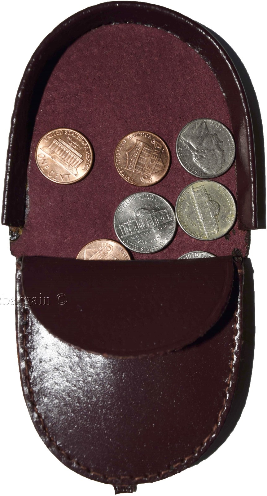 Lot of 4 New Burgundy Leather change purse, Coin case, Coin holder, change case - Image 3