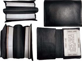 Lot of 4 New leather business card case, 100 plus card case, Black card case BN