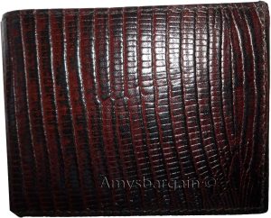 Lot of 5 New Lizard Skin Printed Leather Man's Brown billfold wallet 6 cards ID - Image 12