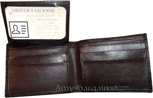 Lot of 5 New Lizard Skin Printed Leather Man's Brown billfold wallet 6 cards ID - Image 5