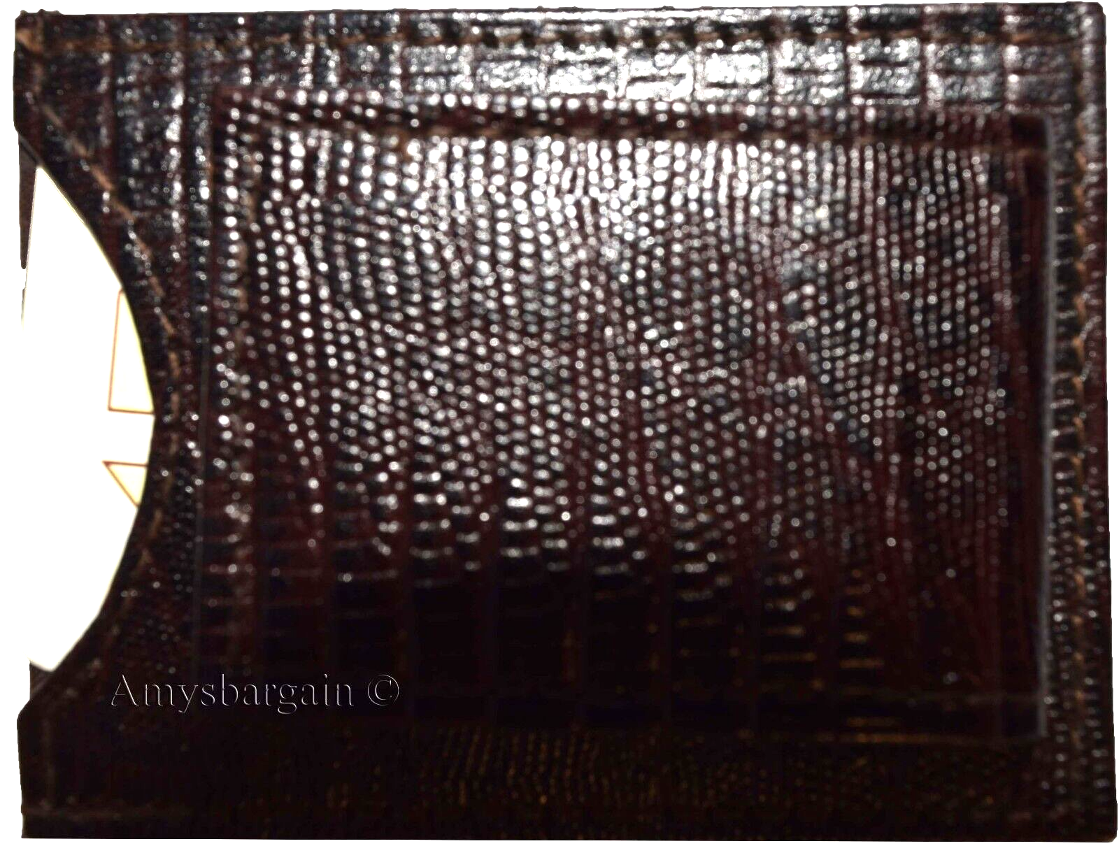 Lot of 5 leather money clip Brown Lizard skin printed unbranded money Clips new - Image 3