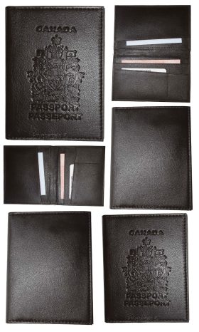 Lot of 6. New Canadian Leather passport cover. Wallet. Canada Passport case. BN
