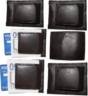 Lot of 6 New Lambskin Leather money Clip, Magnetic money clip. leather case BNWT