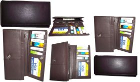 Lot of 6 New Women's checkbook wallet, Brown leather Ladies checkbook wallet NWT