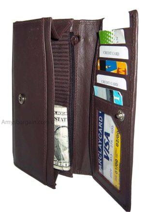 Lot of 6 New Women's checkbook wallet, Brown leather Ladies checkbook wallet NWT - Image 5