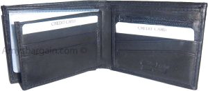 Man's 2-in-1 Leather Wallet 9 Card Spaces 2 ID windows 3 bill slots B new wallet