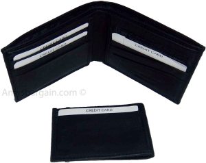 Man's 2-in-1 Leather Wallet 9 Card Spaces 2 ID windows 3 bill slots B new wallet - Image 8