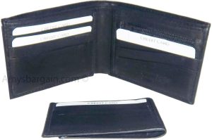 Man's 2-in-1 Leather Wallet 9 Card Spaces 2 ID windows 3 bill slots B new wallet - Image 9