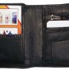 Man's wallet 6 credit card spaces 2 bill slotd zip change purse coin case new
