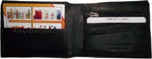 Man's wallet 6 credit card spaces 2 bill slotd zip change purse coin case new - Image 9