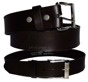 Men's Belt, 47-50" Solid Leather Belt. Men's Brown Casual Leather belt, New belt - Image 13