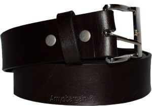Men's Belt, 47-50" Solid Leather Belt. Men's Brown Casual Leather belt, New belt - Image 3
