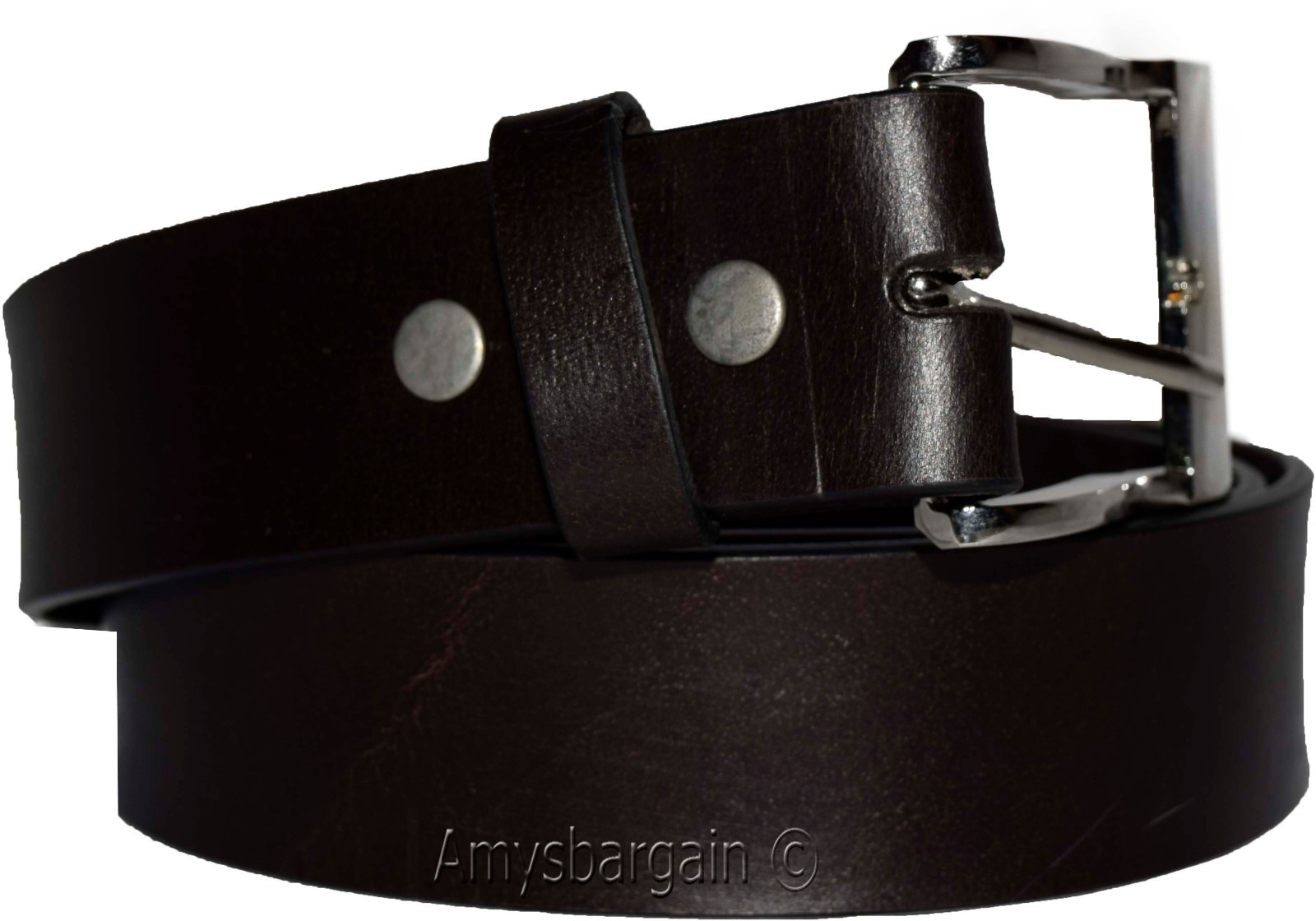 Men's Belt, 47-50" Solid Leather Belt. Men's Brown Casual Leather belt, New belt - Image 3