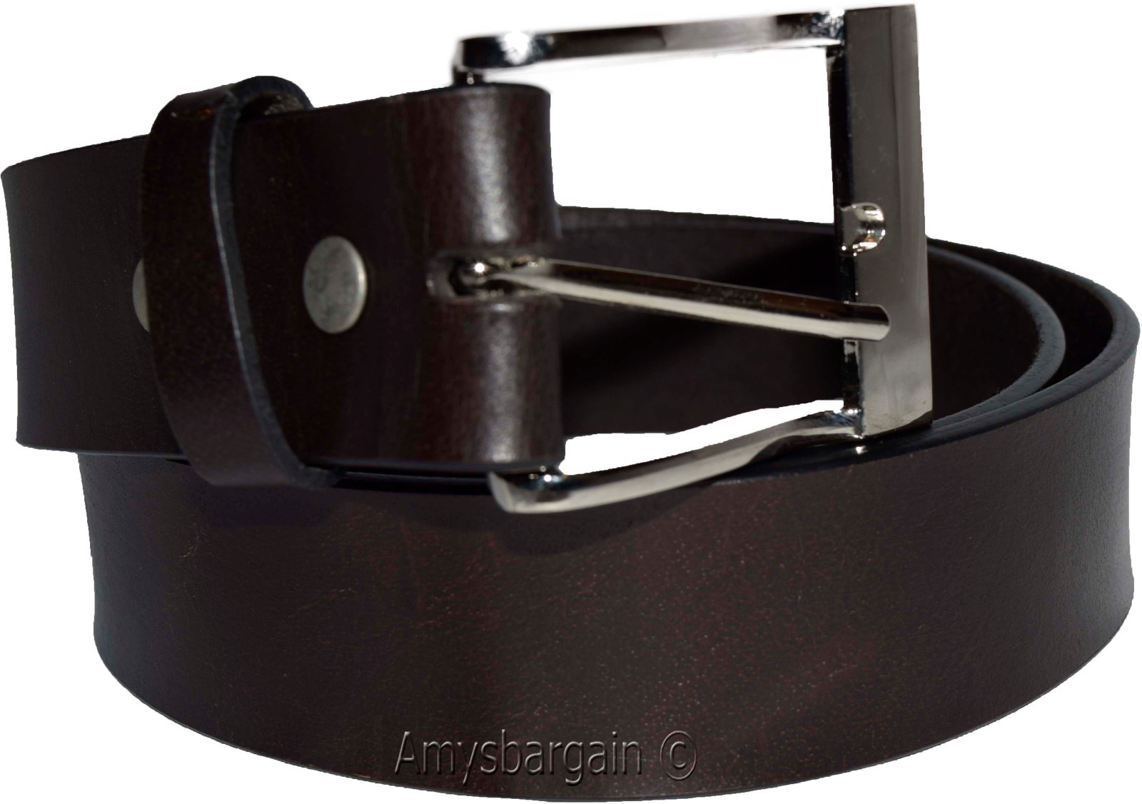 Men's Belt, 47-50" Solid Leather Belt. Men's Brown Casual Leather belt, New belt - Image 4
