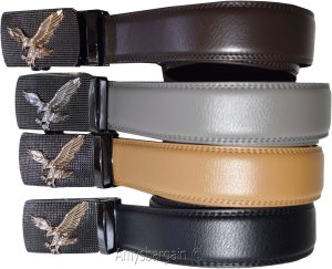 Men's Belt Leather Dress Casual Auto Lock belt Self locking buckle 30 to 50 inch - Image 11