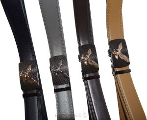 Men's Belt Leather Dress Casual Auto Lock belt Self locking buckle 30 to 50 inch - Image 8