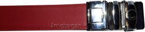 Men’s Belt XL Red Leather Automatic lock Dress / Casual belt adjustable belt - Image 11